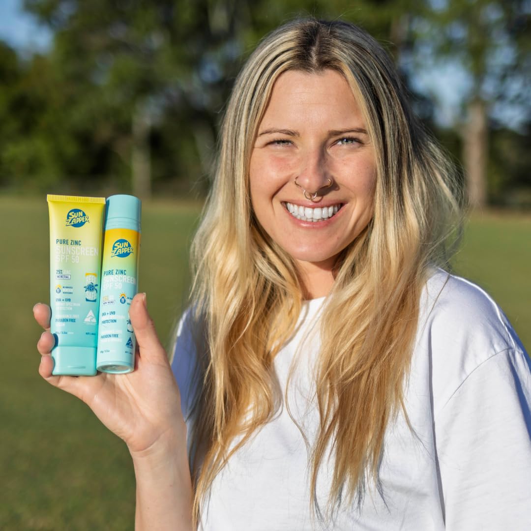 Pure Zinc Sun Cream SPF 50 Sun Zapper Reef Safe Mineral Non Nano Zinc Sunscreen Made in Australia