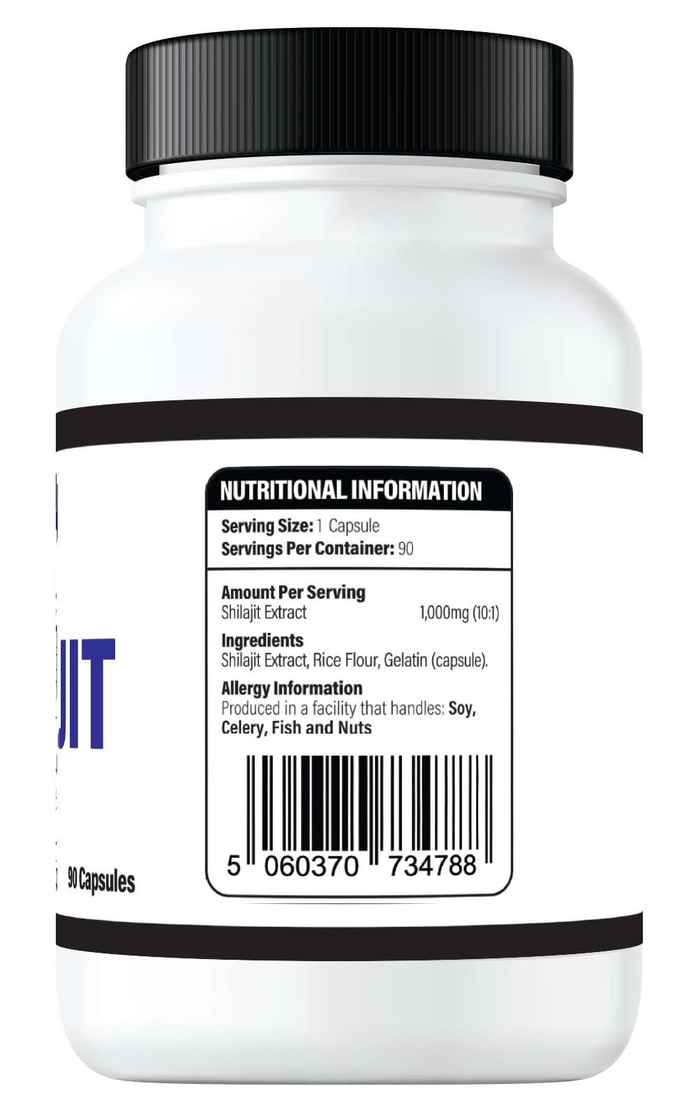 Pure Shilajit Extract 1000mg Capsules - 3 Months Supply - UK GMP Certified Manufacturer