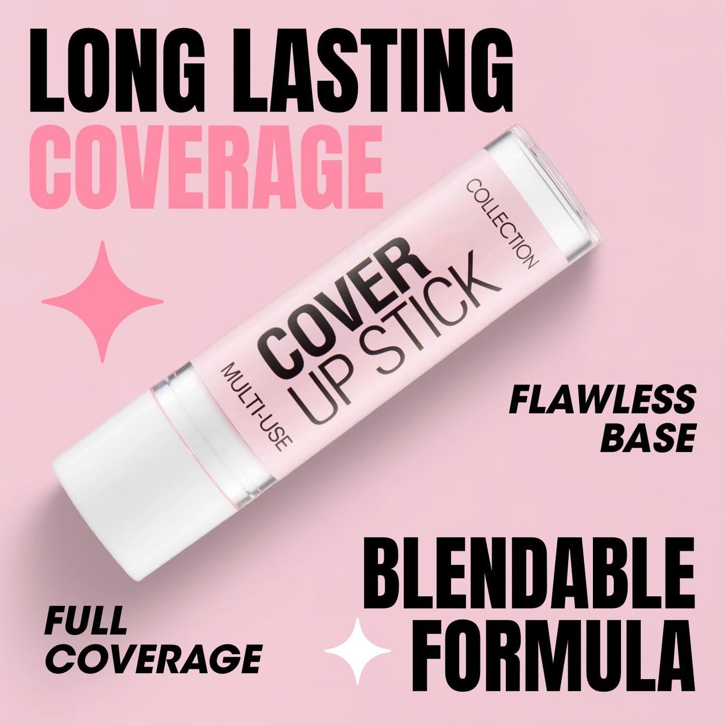 Collection Cosmetics Creamy Full Coverage Cover Up Light Concealer Stick with Flawless Finish, 4g, Light