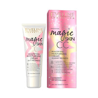 EVELINE COSMETICS Eveline Cosmetics Magic Skin CC Beautifying 8-in-1 Moisturizing Cream for Redness with Hyaluronic Acid, 24k Gold, and Vitamin E - 50ml
