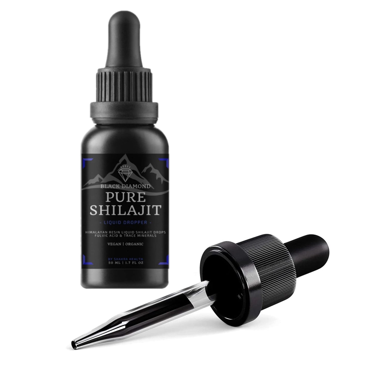 Black Diamond Shilajit Liquid Drops 50ml. Pure Himalayan Strength, Energy, Recovery & Health. Potent & Pure. Natural Fulvic Acid Trace Mineral & Vitamin Complex