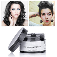 TEEROVA Hair Color Wax, Instant Hair Dye Wax Temporary Hairstyle Cream Mud 4.23 oz Hair Pomades Natural Hairstyle Wax for Men and Women (Black)