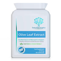 swiss bioenergetics Olive Leaf Extract 6750mg Whole Leaf Equivalent - 60 Capsules - Containing 20% Active Oleuropein