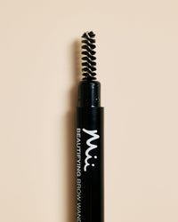 Mii Cosmetics Beautifying Brow Wand, Eyebrow Pencil, 3 in 1 Eyebrow Pen with Brush & Highlighter for Filling, Shaping, & Defining, Soft Brown, Truly Medium