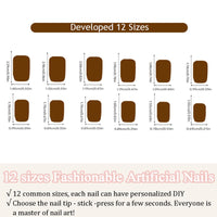 HERBINSOLS French Tip False Nails - Long Press On Nails Square - 24pcs White French Tip Nails - High Glossy Fake Nails With Glue - Coffin Shape Full Cover Acrylic Stick On Nail For Women Girls