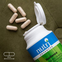 Nutri Advanced - Resilience - Stress Support with Ashwagandha, Ginseng, Lemon Balm and Mushroom Extracts with L-theanine and Vitamins - 60 Capsules