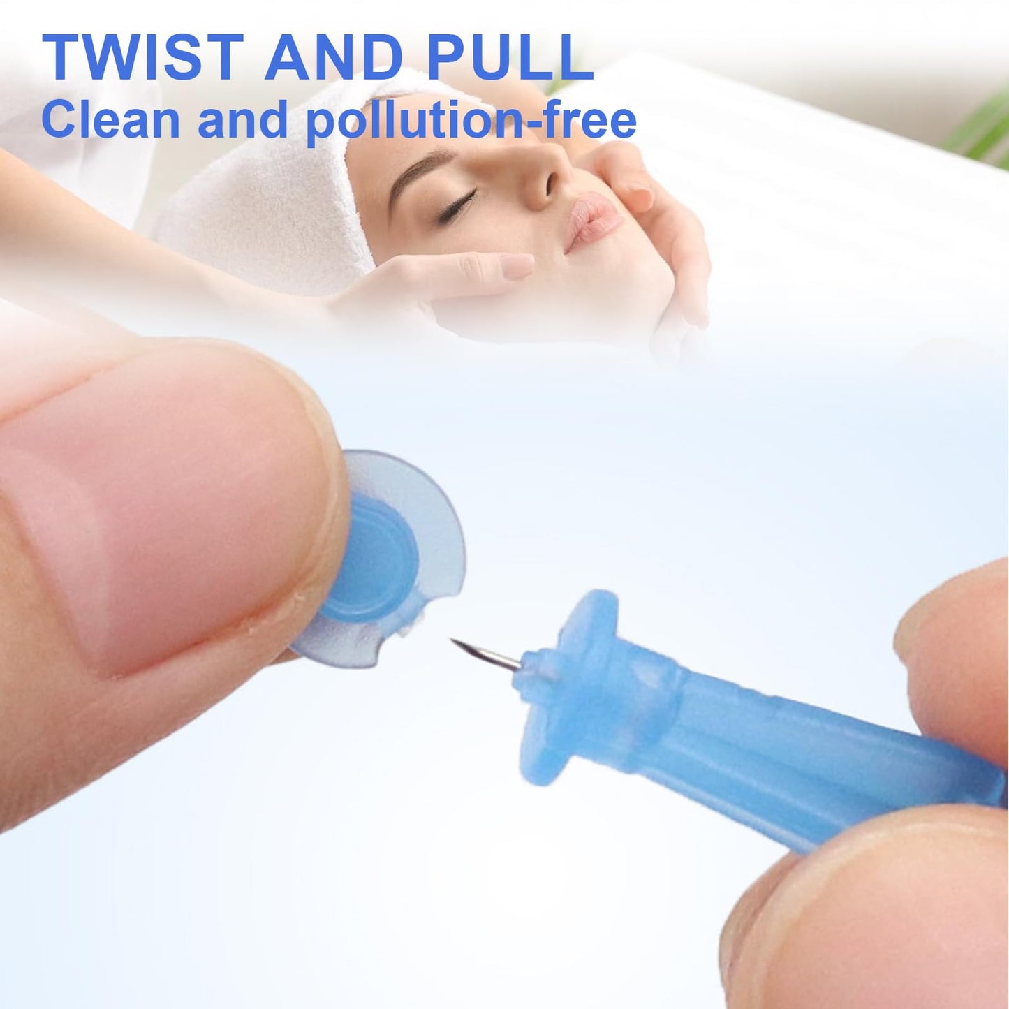 100pcs Blackhead Blemish Remover with Acne Spot Remover Pin, Disposable Acne Pimple Popper Needle, Pimple Needles, Professional Whitehead Acne Blackheads Remover Tools for Beauty Salon Home