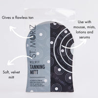 ST. MORIZ St Moriz Velvet Tanning Mitt for Even Fake Tan Coverage, Stain Free Hands & Streak Free Finish | Reusable | Use with Any Fake Tan Mousse, Mist, Lotion | Fake Tan Mitt | Fake Tan Applicator