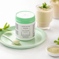 JSHealth Super Greens Powder - Greens & Collagen Powder - Superfood Powder with Marine Collagen Peptides, Vitamins & Veggies, 30 Servings