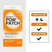 Carbon Theory SupaVIT-C Pow Patch - 20 x Pimple Patches with Vitamin C - Spot Treatment Acne Patches - Whitehead Remover and Blemish Patches - Vegan Acne Treatment