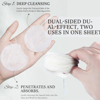 Cureluxe Glycolic Acid Resurfacing Pads - Exfoliating Facial Pads with Vitamins B5, C & E, Green Tea, Calendula - Glycolic Acid Face Toner Wipe Wash Anti Wrinkle,Soft and Delicaye Skin 50 Pads