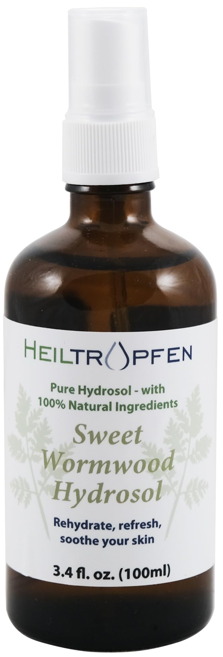 Sweet Wormwood Hydrosol - Hydrolat 3.4 fl. oz. - 100 ml | 100% Natural ingredients Hydrolate | Rehydrate Refresh Soothe your skin | Heiltropfen®