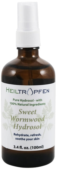 Sweet Wormwood Hydrosol - Hydrolat 3.4 fl. oz. - 100 ml | 100% Natural ingredients Hydrolate | Rehydrate Refresh Soothe your skin | Heiltropfen®
