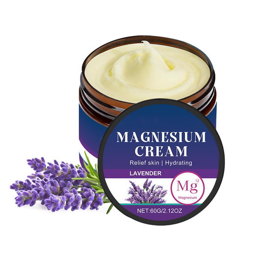 Lavender Magnesium Sleep Cream - Magnesium Butter for Sleep - Magnesiums Cream for Sleep & Restless Legs Relief - Body Skin Care with Lavender & Shea Butter - Fast Relief & Deep Hydration Body Creams