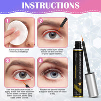 LOPHE Eyelash Growth Serum, Eyelash Eyebrow Enhancer Serum for Thicker, Stronger, Fuller and Longer Looking Lashes and Brows, Cruelty Free Lash Serum for Rapid Eye Lash Growth, 5 ml, Gift for Women