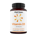 Vital Haven Vitamin D & K Supplement - D3 (4000 IU) + K2 MK7 (125mcg) - Stronger Bones and Immune System - UK Made