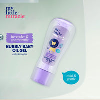 My Little Miracle Bubbly Baby Oil Gel Lavender & Chamomile Ideal For Baby Massage, Calming & Soothing, Prevents Dryness 200ml