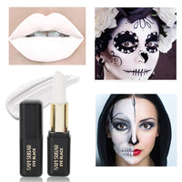 ZDHSOY White Matte Lipstick for Halloween Gothic Cosplay Makeup, Non-Stick Cup Velvet Waterproof and Long Lasting Lip Gloss Matte Lipstick (White 05)