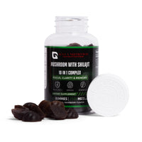 Aclla Nutrition Aclla Mushroom Gummies with Shilajit – 10-in-1 Complex with Lion’s Mane, Reishi, Chaga & More – 2500mg – Brain, Energy & Immune Support – Vegan, Low Sugar, Non-GMO – 60 Raspberry Flavour