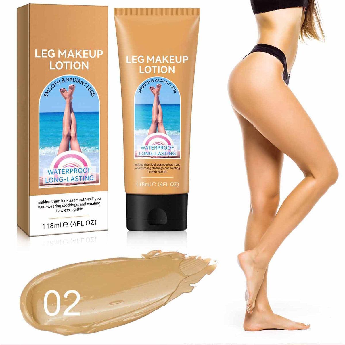 Petansy Waterproof Leg and Body Makeup, Long Lasting Skin Perfecting Body Foundation, No Transfer Vein Cover Up for Varicose Veins, Black Skin, Scars, Tattoos