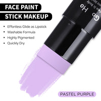 Go Ho Water Based Pastel Purple Face Paint Stick Washable (1.06 Oz),Non-toxic Cream Body Paint,Full-coverage Face Body Paint Makeup Stick for Theater Halloween SFX Cosplay