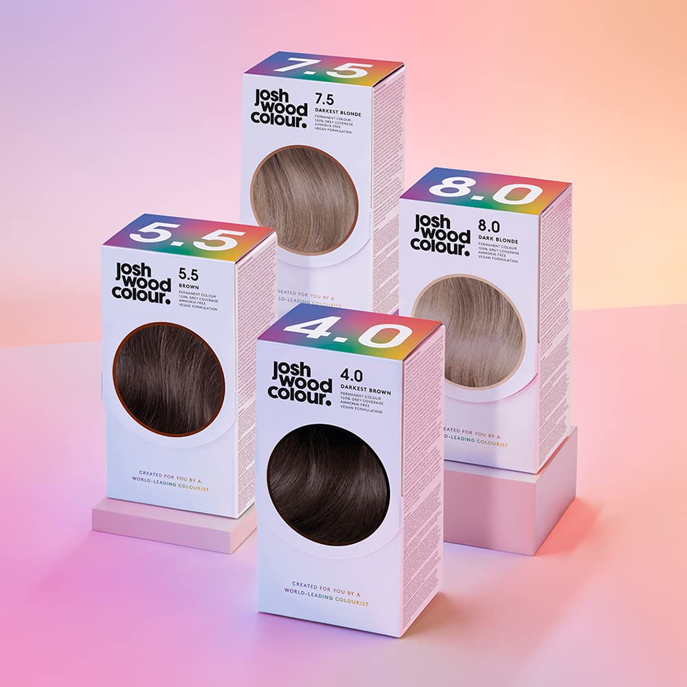 Josh Wood Colour Josh Wood Permanent Colour 2.0 (Black) - Celebrity-approved, ammonia-free hair dye - Leaves hair super shiny and hydrated with 100% grey coverage - Natural-looking and Vegan