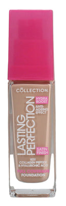 Collection Cosmetics Lasting Perfection Satin Foundation, Full Coverage, Hydra Boost, 8N Beige Neutral 27ml