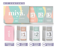 MIYA LASH 2 in 1 Lash Lift & Brow Lamination Lotion Set | Sachet Refill for Lash Lift Kit & Eyebrow Perm | Fast Acting 3-Step Lifting, Setting Lotions with Nutrition Serums | 10 Treatments | Salon Use