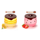 Anmahe 2 PCS Bee Balm, Honey Lip Balm Moisturizing Skincare Lip Mask with Lip Brush, Honey Balm, Lip Sleeping Mask for Lip Care Repair Prevent Dry Crack Lip Line Reducing (Honey+Strawberry)