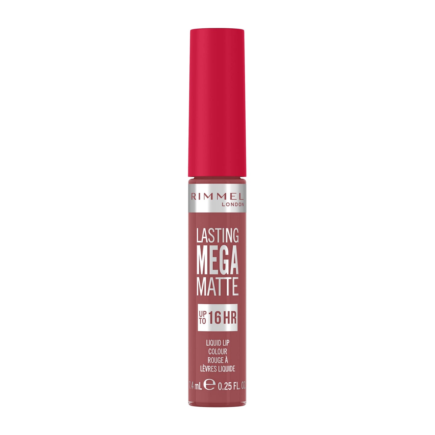 Rimmel London Lasting Mega Matte Liquid Lipstick, Long-Lasting, Hydrating, Vegan Formula - 210 - Rose & Shine, 7.4ml