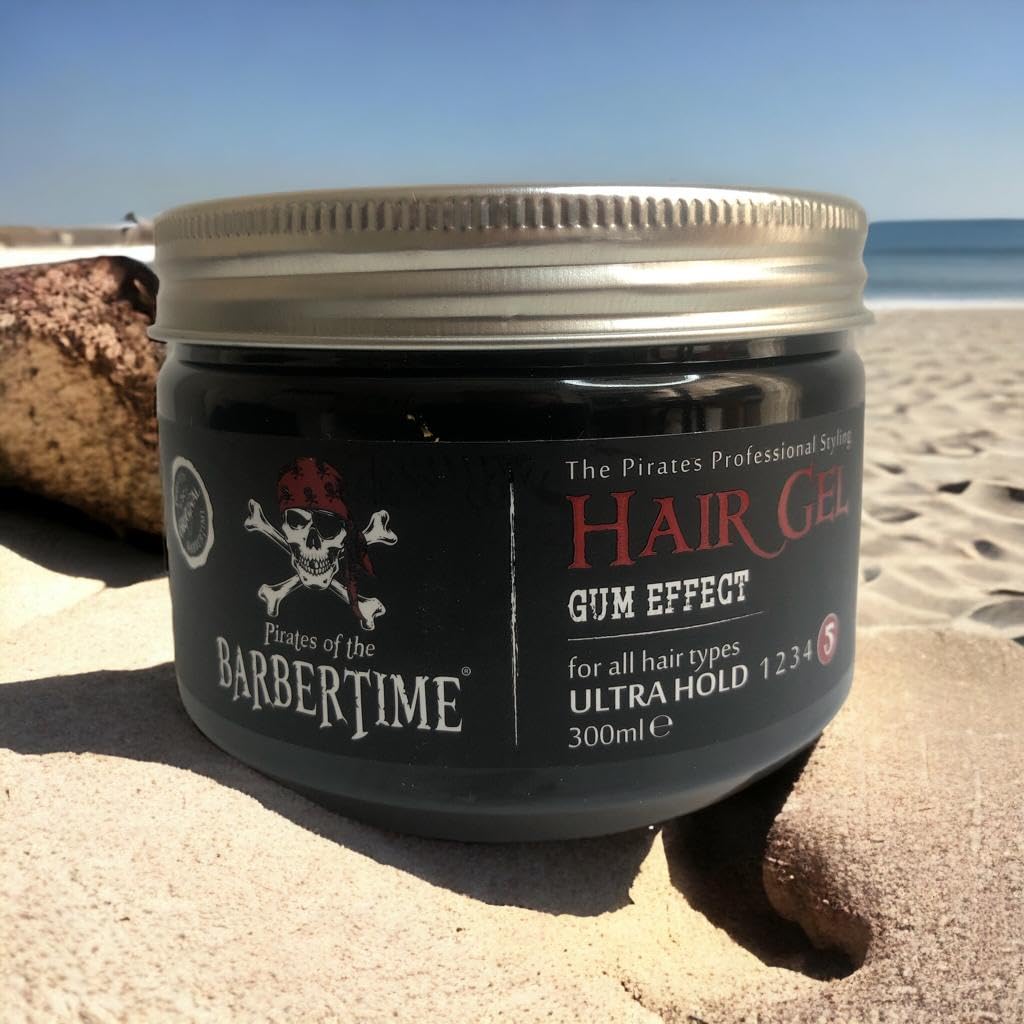 BarberTime BARBERTIME Hair Styling Gel | All Hair Types | Ultra Hold | Edge Control | Gum Effect 300 ml