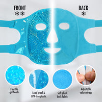 Perfect Remedy Ice Pack Cold Face Eye Masks Reduce Face Puff, Dark Circles, Reusable Cold Hot Gel Face Eye Mask (Blue)