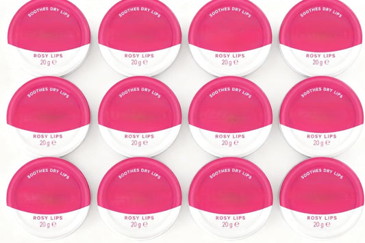 Money-Mate MM Lip Therapy Rosy Lips - Moisturising Lip Balm with Rose Tint + Free Skincare Sample - Long-Lasting Hydration & Protection for Dry Lips - 20g Tin (12)