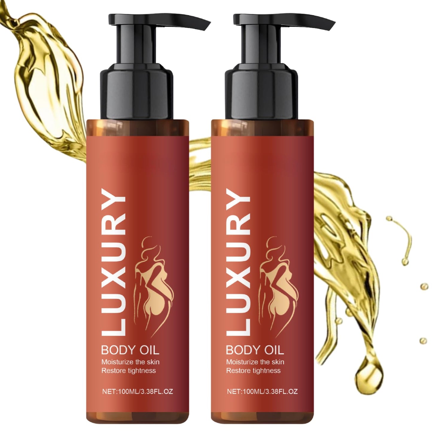 Luxurious Firming Body Oil - Moisturising Body Oil for Women - Massage Oils for Scars, Wrinkles (Pack of 2)