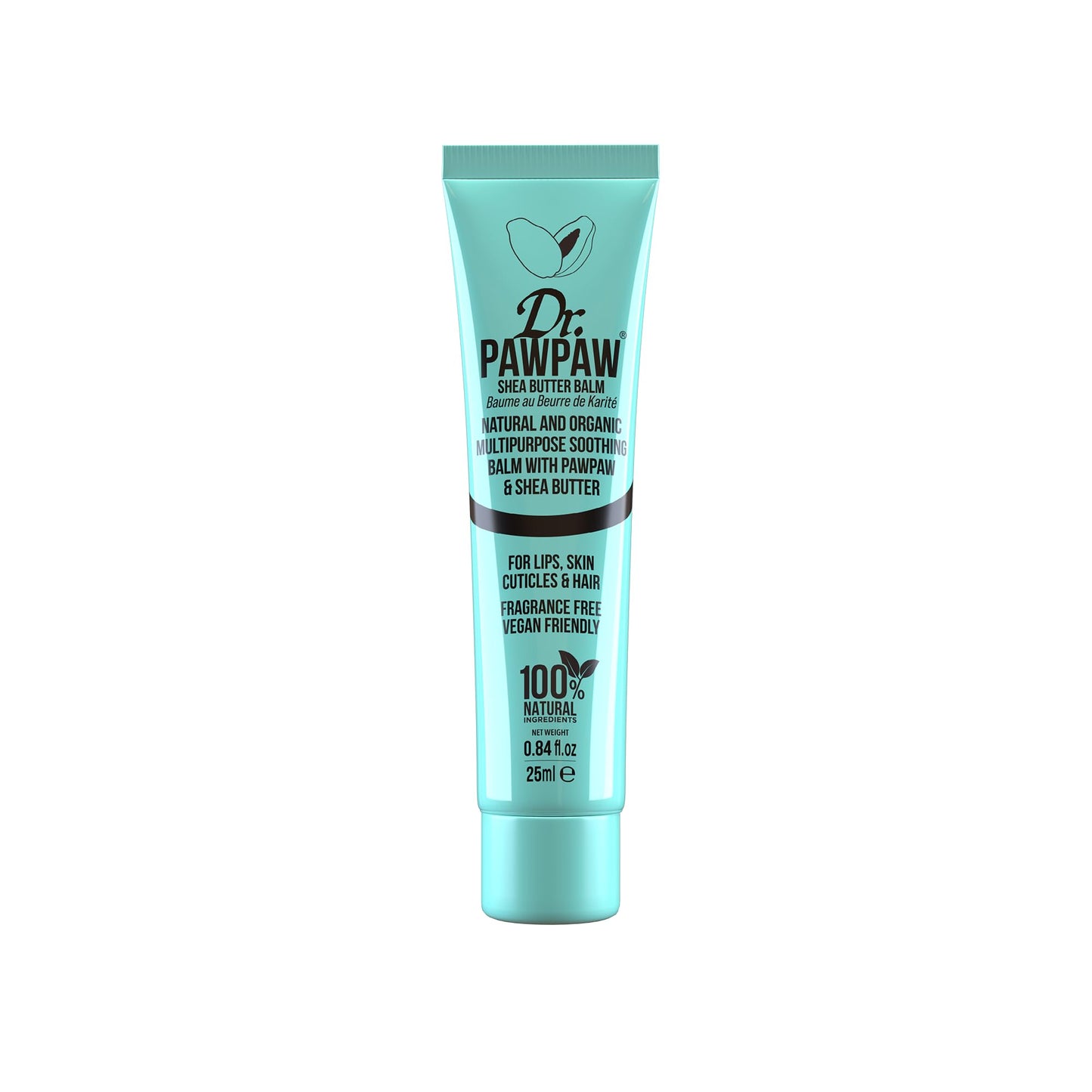 Dr. PAWPAW ORIGINAL BALM Dr. PAWPAW Shea Butter Balm, Multi-Purpose 100% Natural Vegan Friendly Balm, Great For Skin Irritations, Lips, Cheeks & Sun Burn 25ml
