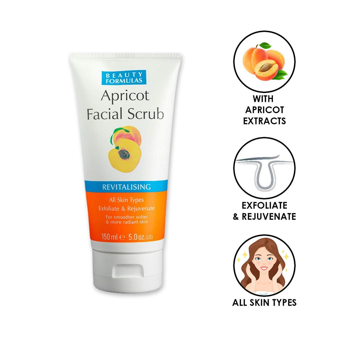 Beauty Formulas BEAUTY FORMULAS FACE SCRUB APRICOT