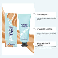 HERBENJOY All-Over Complexion Perfector, Long-Lasting CC Cream Foundation,Covering Corrector Invisible Pores Face Concealer, CC Cream Light，Even Skin Tone Makeup and Skin Care (1PC, One Size)