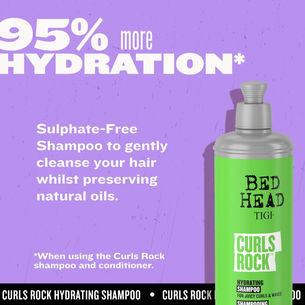 Bed Head by TIGI Curls Rock Hydrating Shampoo, 400ml