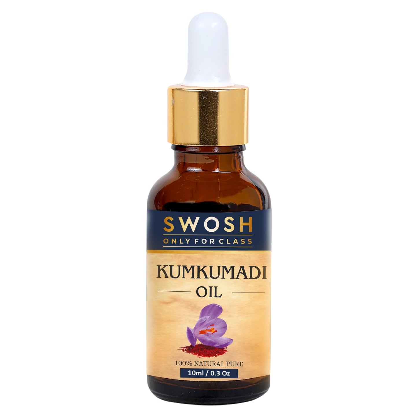 SWOSH Ayurveda Kumkumadi Tailam -Kumkumadi Face Oil With Saffron for Glowing Skin(10 ml) - 100% Vegan and Chemical Free | Helps Revive and Repair Dull and Damage Skin