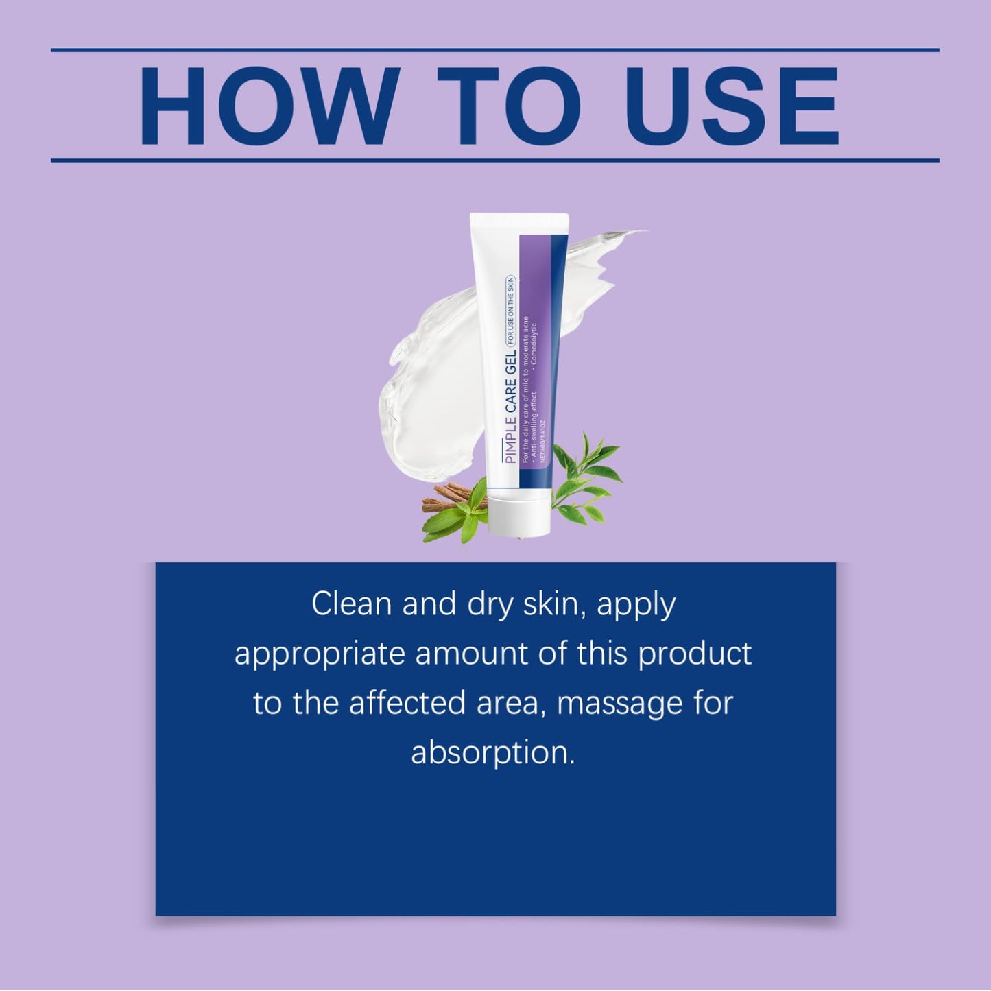 Anti Acne Gel for Face - Face Spot Treatment - Pimple Removal Gel with Tea Tree Oil,Salicylic Acid - Deep Pore Cleansing, Targets Acne, Blackheads & Blemishes, Hydrating Formula 40g
