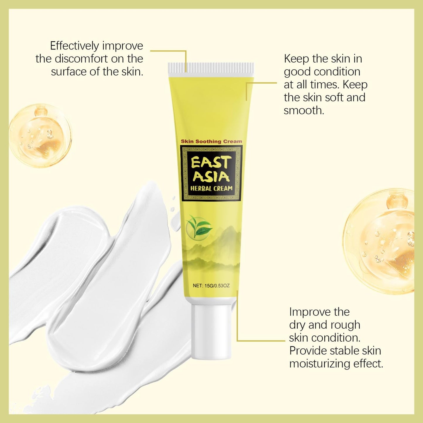 6PCS Chinese Body Cream,Clarifying Botanical Natural Face Cream Set,Soothing and Balancing Skin Smiles and Joys Cream,East Asia BodyCream for Skincare,VersatileCream Plant Essences For Dry Skin Relief