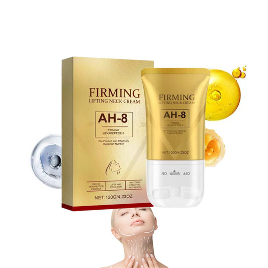 Ah-8 Firming Neck Cream, Tighten And Lift Neck Cream,Rich in Hexapeptide Essence,With Double Roller Massage,Reduce Wrinkles Fine Lines And Double Chin,for Crepey Skin Body Care Comfort 120g.