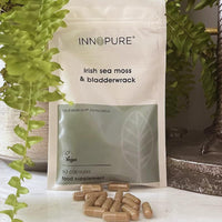 INNOPURE Irish Sea Moss & Bladderwrack Capsules - Natural Iodine Supplement, Ethically Sourced SeaMoss - Non GMO, 60 Vegan Capsules, UK Made