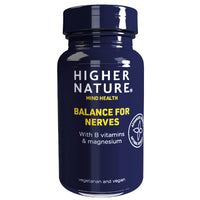 HIGHER NATURE Higher Nature - Balance for Nerves - B Vitamins & Magnesium - Supports The Nervous System - Vitamins B3, B6 & B12 - Vegetarian & Vegan - 90 Capsules