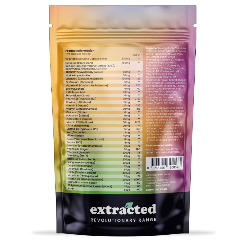 Extracted Multee High Potency Multivitamin for Women & Men, 60 Capsules