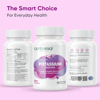 AMBROSIAL Ambrosial Potassium Chloride 1500 mg – High Strength Potassium Supplement – 778 mg Elemental Potassium – Daily Mineral Support for Muscle, Nerve & Balance – UK Made, GMP Certified – 180 Tablets