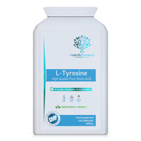swiss bioenergetics L-Tyrosine 500mg 120 Capsules - Pure Amino Acid with No Fillers or Binders or Flow Agents – an Amino Acid Nutritional Supplement Suitable for Vegetarians - UK Made
