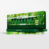 Beauty4Britain Set of 12 x Lip Balms Aloe Vera Long Lasting Moisturizing Lip Care Unisex Full Size Display Box UK Beeswax Vitamin E Omega-3