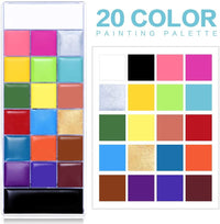 Ucanbe UCANBE Athena Body Face Paint Oil Palette 20 color Professional Non-Toxic Makeup Pallet Halloween FX Party Artist Fancy Adult Painting