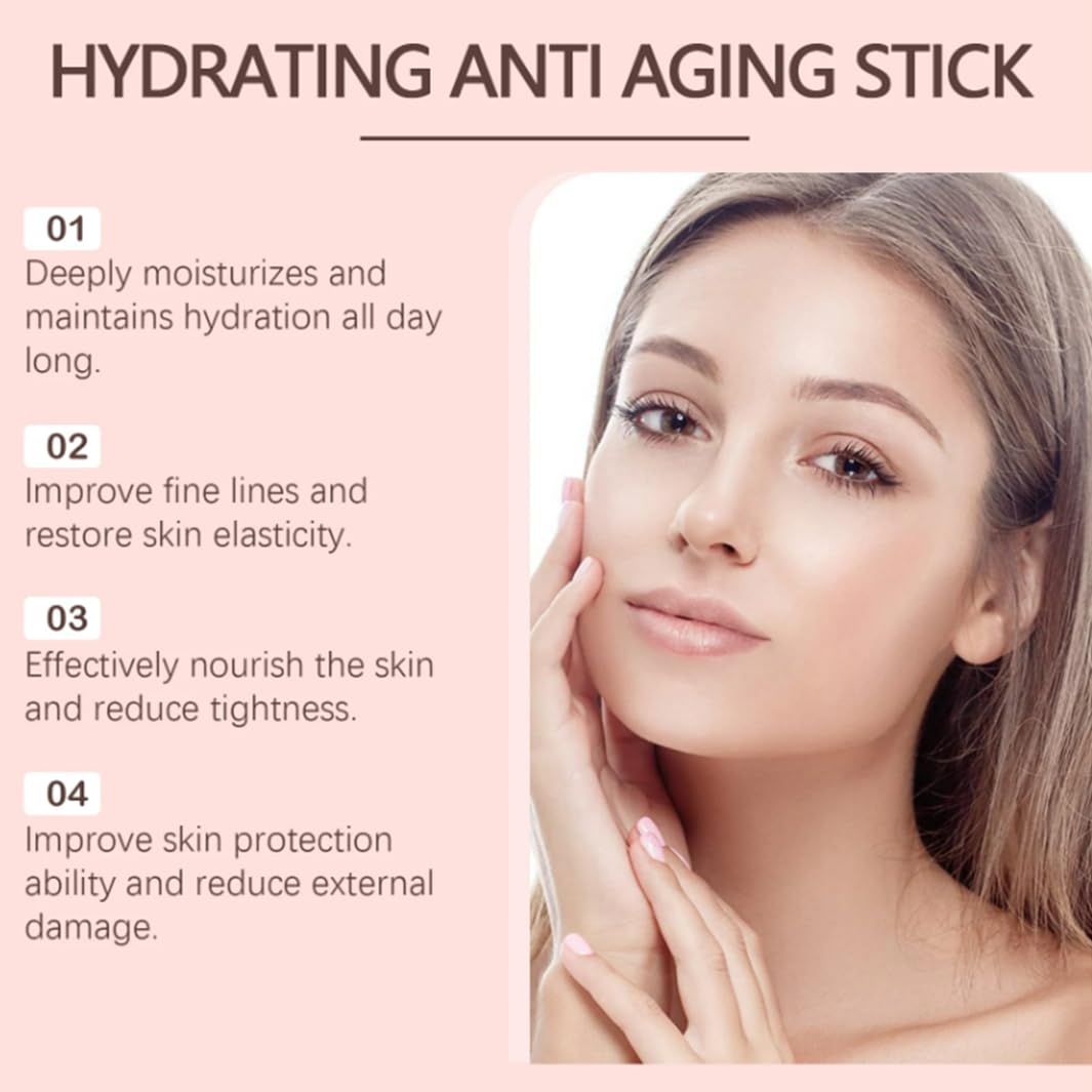 Mori Kamei 2pcs C-ollagen S-tick for Face,Wrinkle Multi Balm Stick, Collagen Balm Stick,Pure Collagen Wand,Moisturizing stick containing collagen, Suitable for Wrinkles Around Lips and Eyes